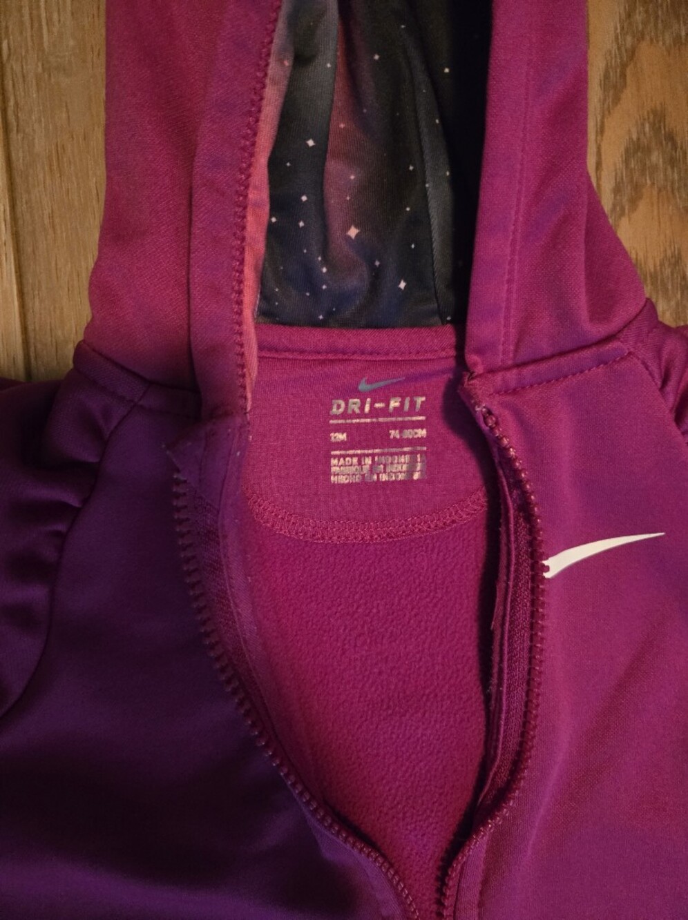 Nike Girls' Dri-Fit Magenta/Pink Hooded Jacket
